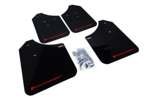 Subaru WRX STI Mud Flap - Front + Rear - Rally Armor - UR Series - Black/Red Logo - `02-`07